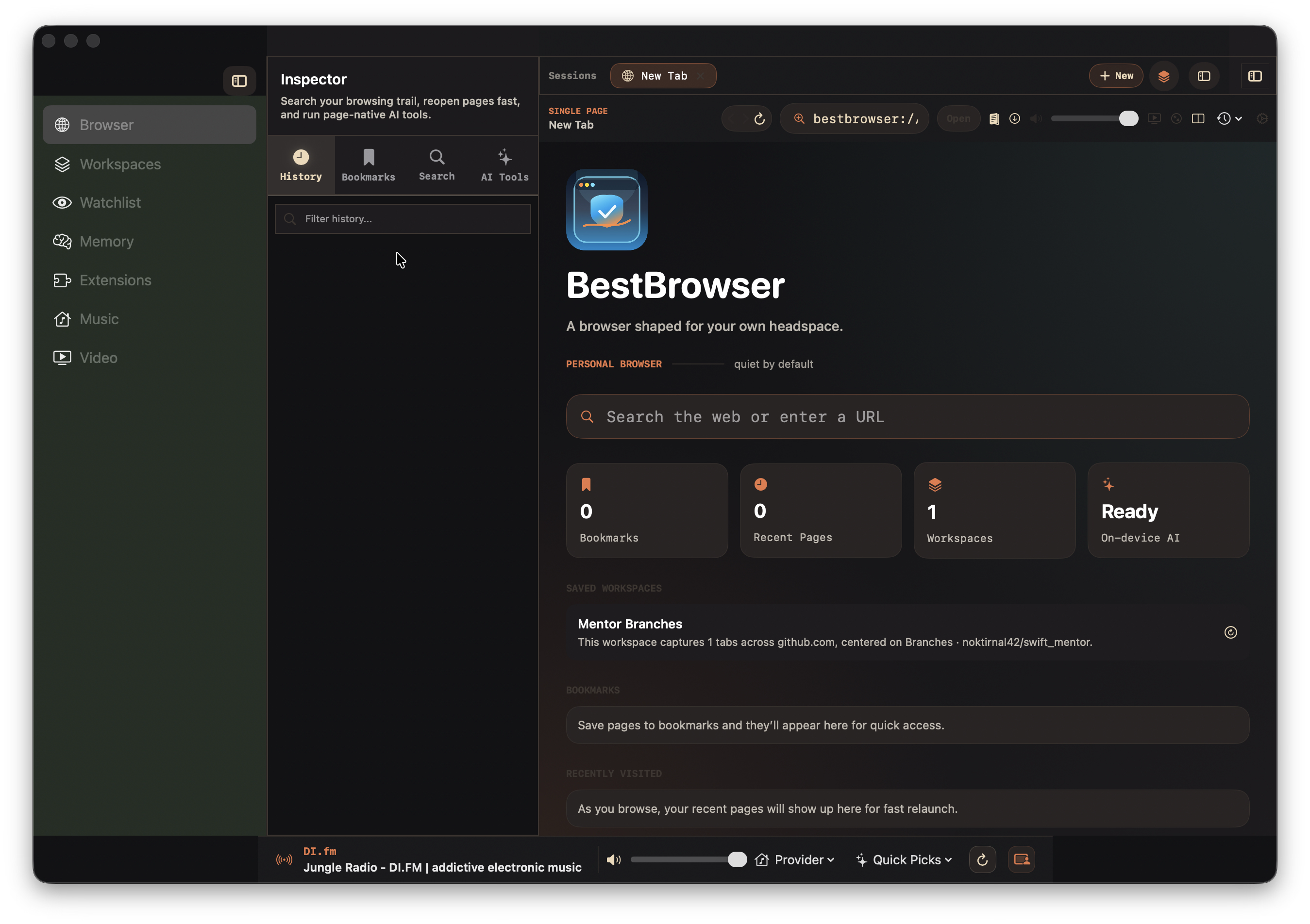 BestBrowser browser workspace