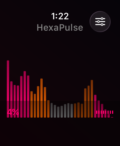 HexaPulse high contrast visualizer screenshot